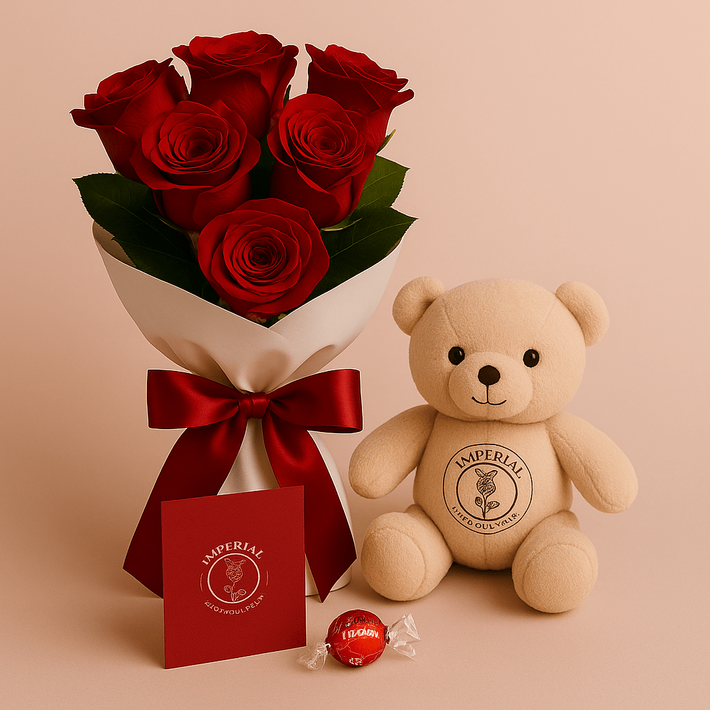 Cartão, Rosa e Bombom